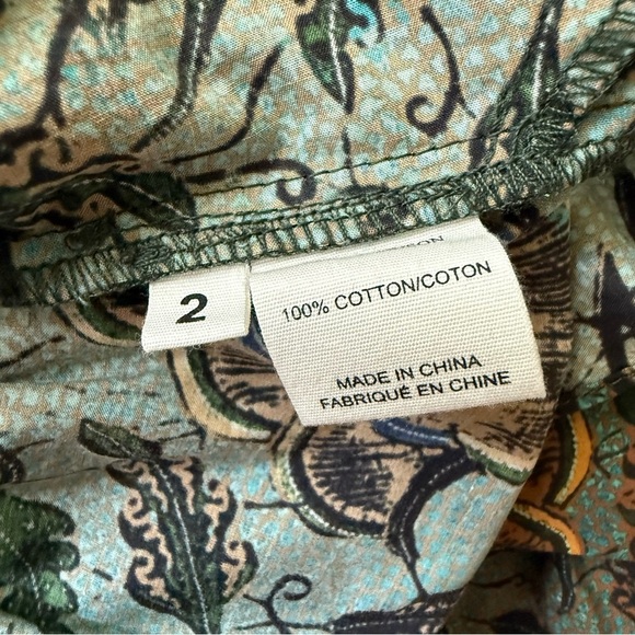 Ulla Johnson Caris Red and Brown Cocktail Dress with Bishop Sleeves SZ 2 - Picture 9 of 16